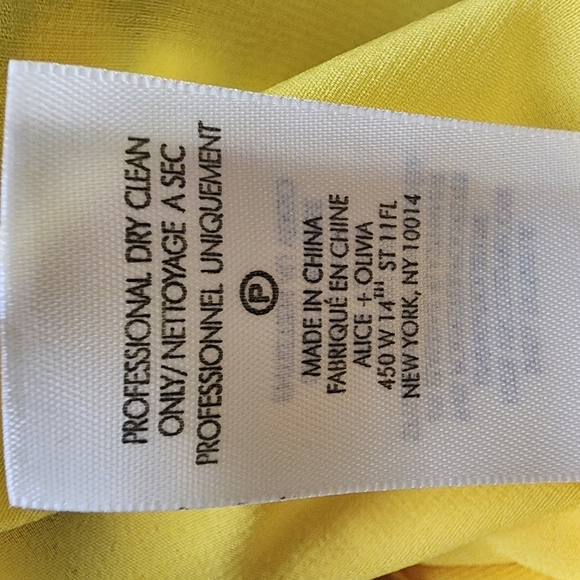 NWT Alice + Olivia Yellow Tie Die Black Sweetheart Ruched Mini Sundress - 12 - Picture 10 of 10